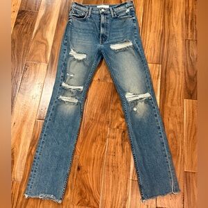 Mother Denim Women’s Superior High Waisted Rider Skimp Fray Indecent Exposure 27